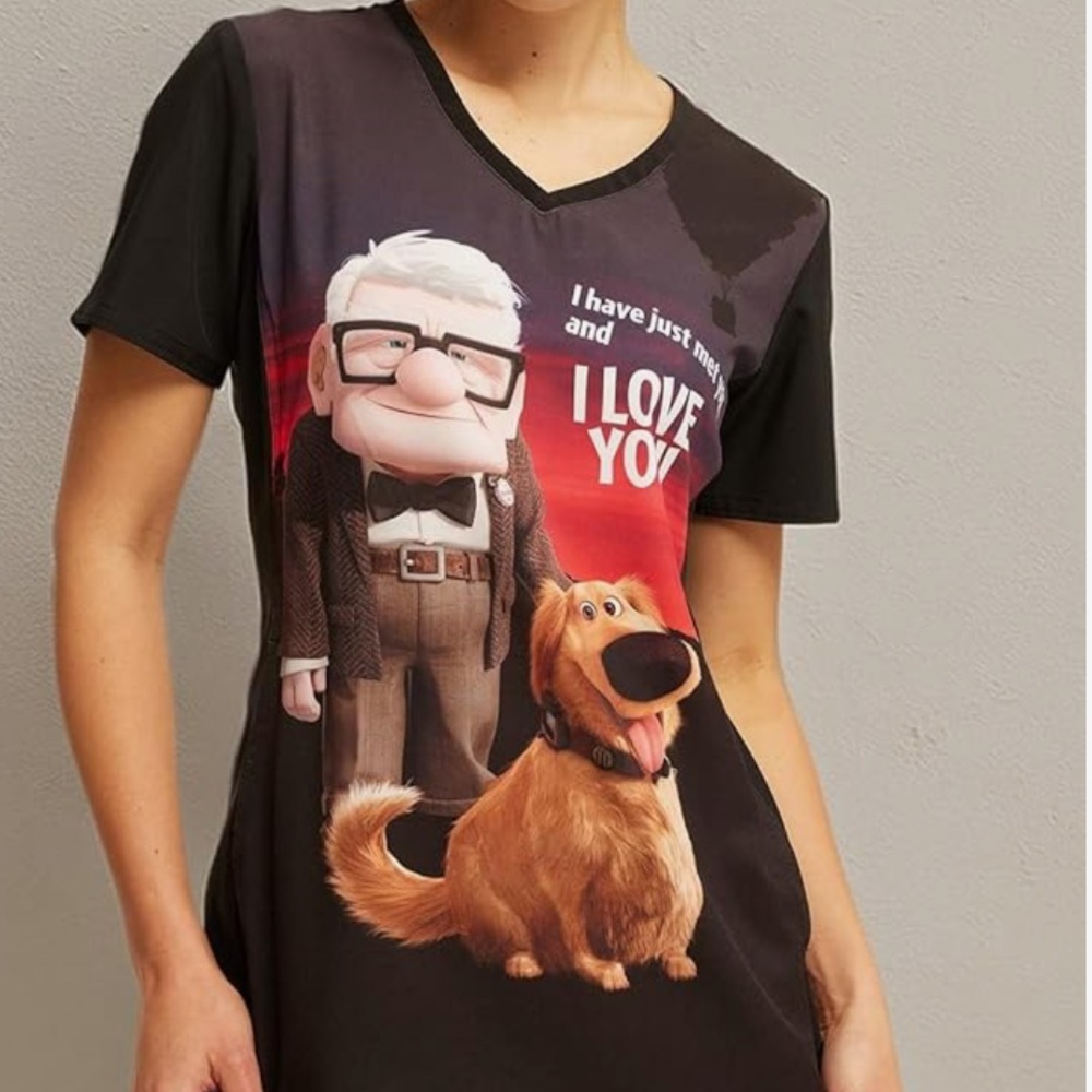NWT Cherokee Tooniforms Women’s Disney Pixar Scrub
Size XS